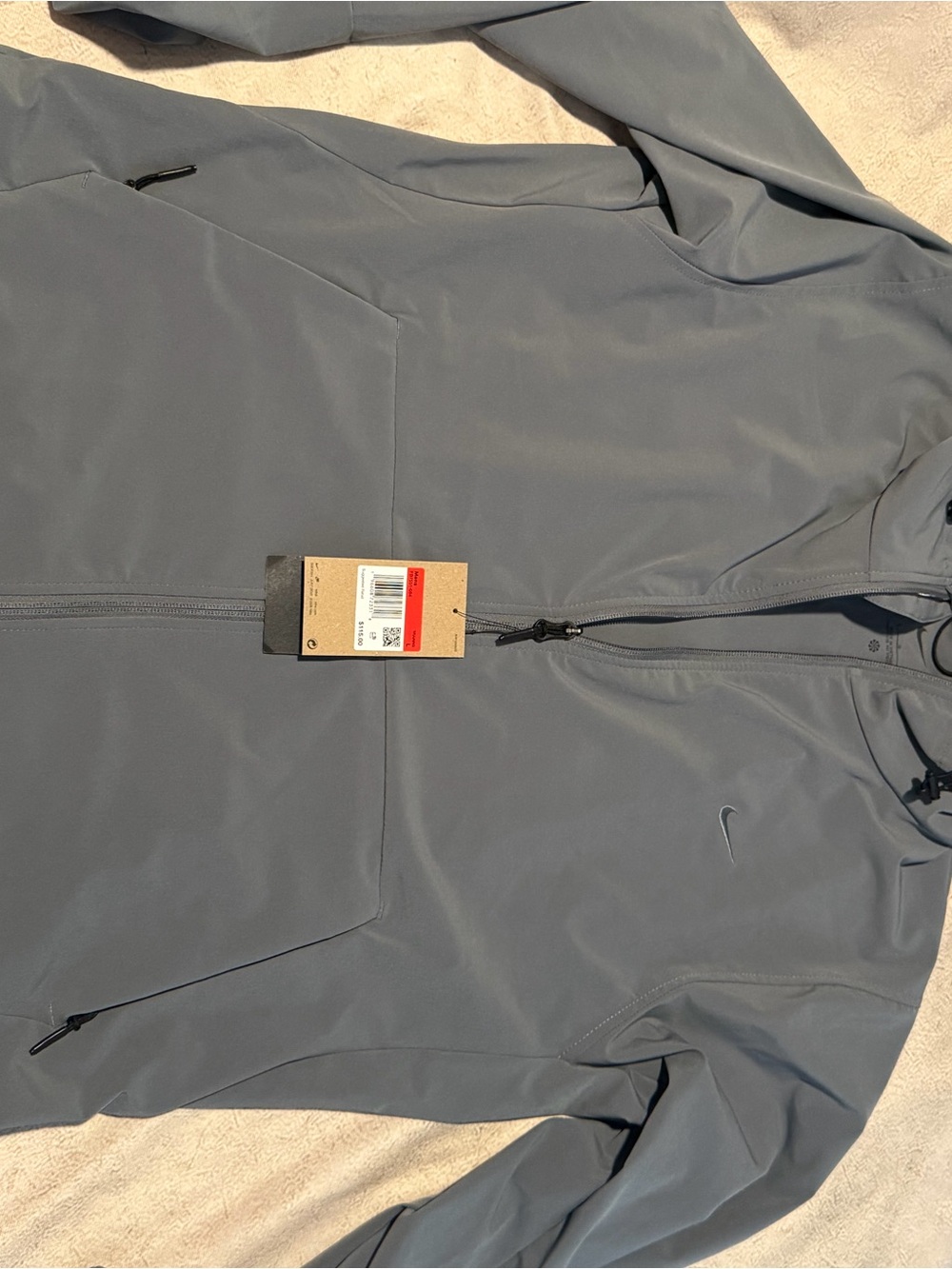 Nike Men’s Grey Hooded Softshell Performance Jacket